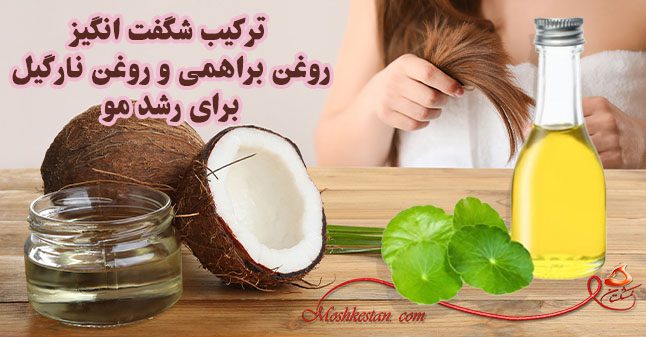 ترکیب شگفت انگیز روغن براهمی و روغن نارگیل برای رشد مو